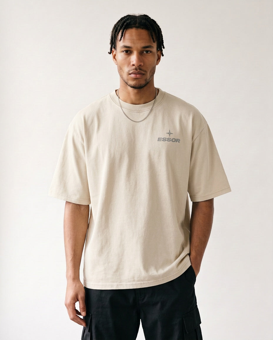 T-Shirt «Envol», Naturweiss, Herren-Model, von vorne