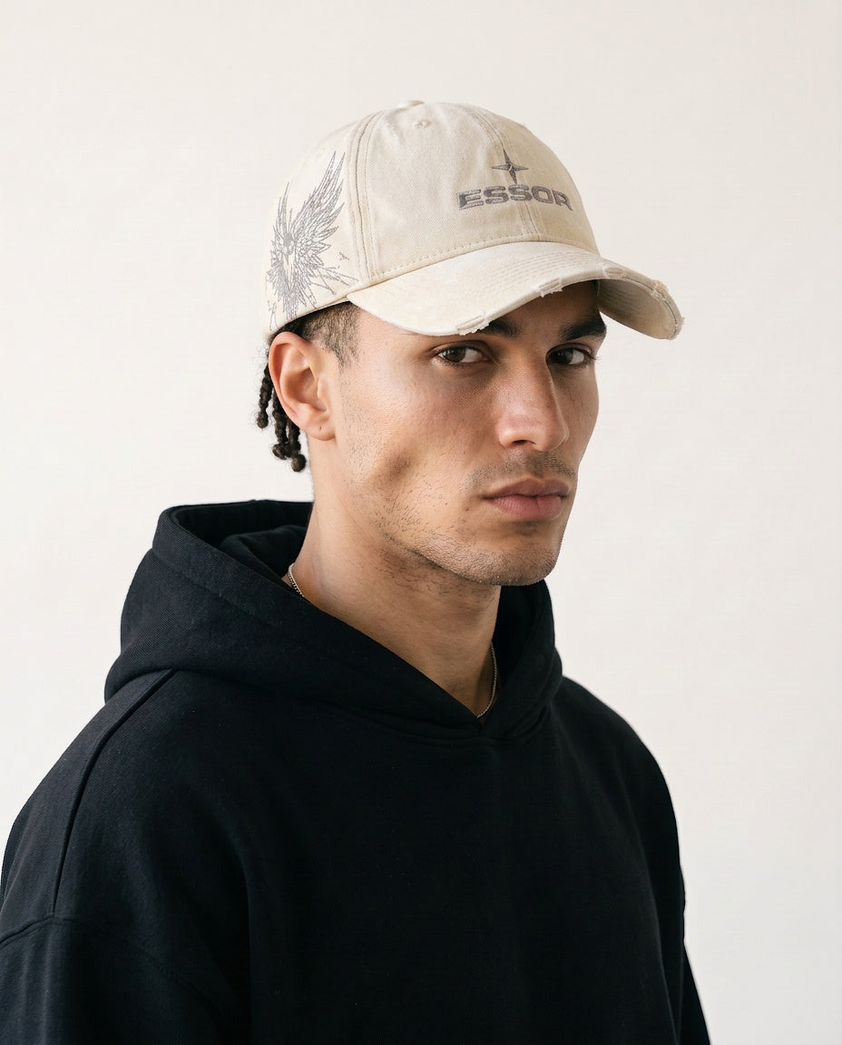 Kappe «Envol» gewaschen, Naturweiss, Herren-Model