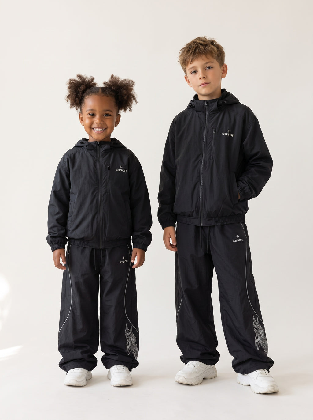 Kinder-Trainingsjacke «Survêtement», Schwarz, Kinder-Models