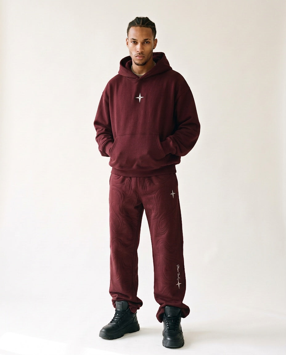 Jogginghose «360° Lifestyle», Bordeaux, Herren-Model, von vorne
