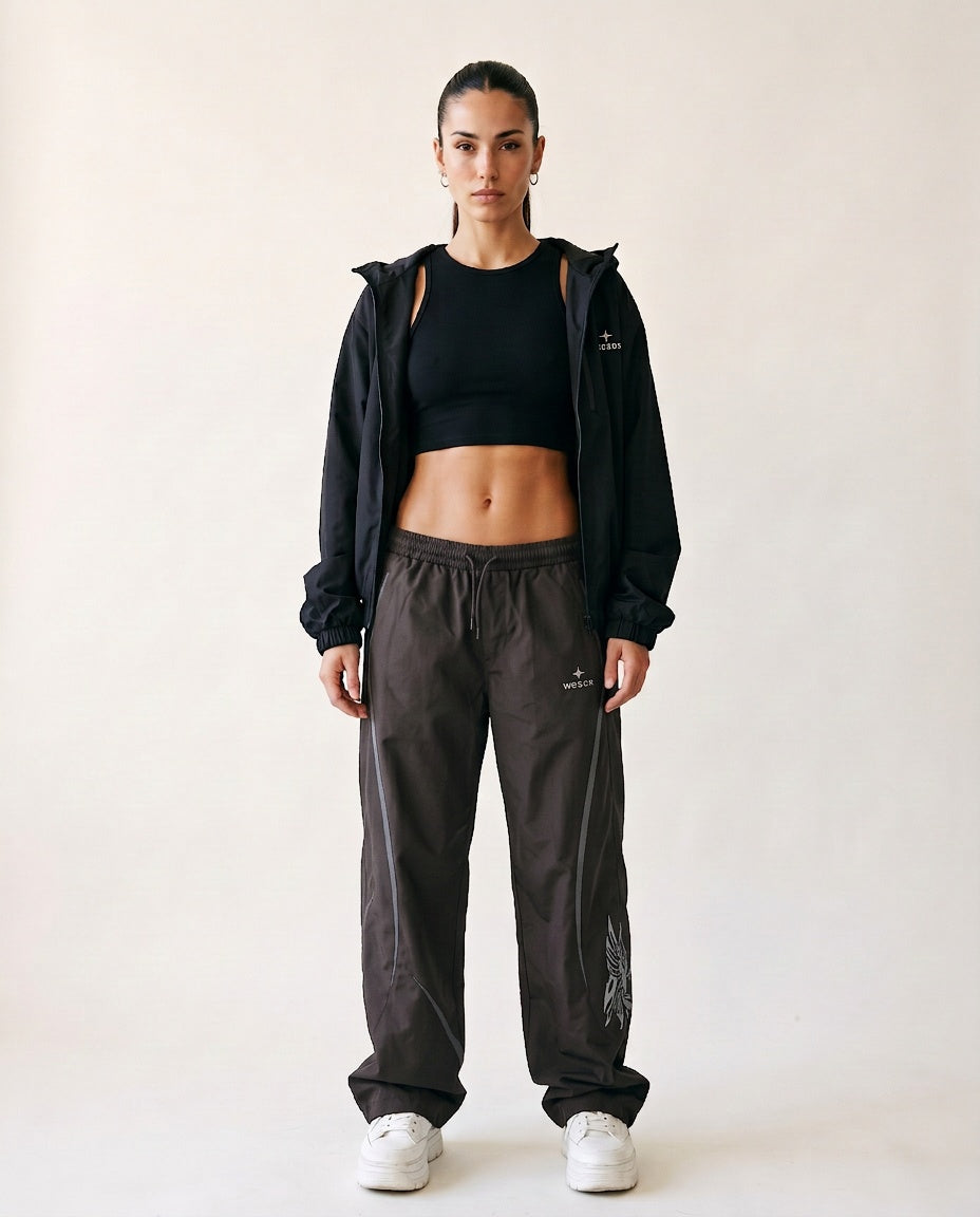 Trainingshose «Élan», Dunkelgrau, Damen-Model, von vorne