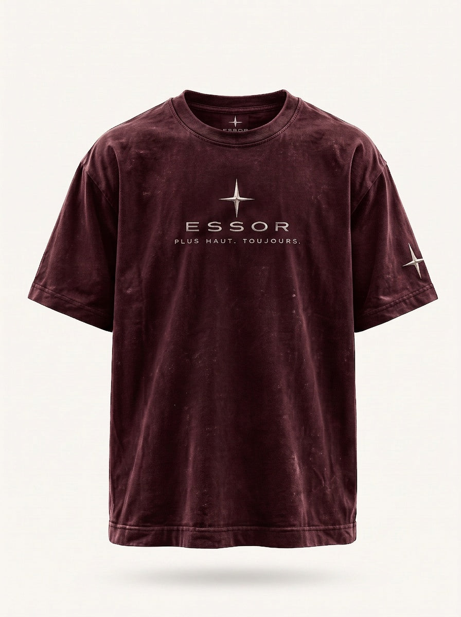 T-Shirt «Script», Bordeaux, Produktbild