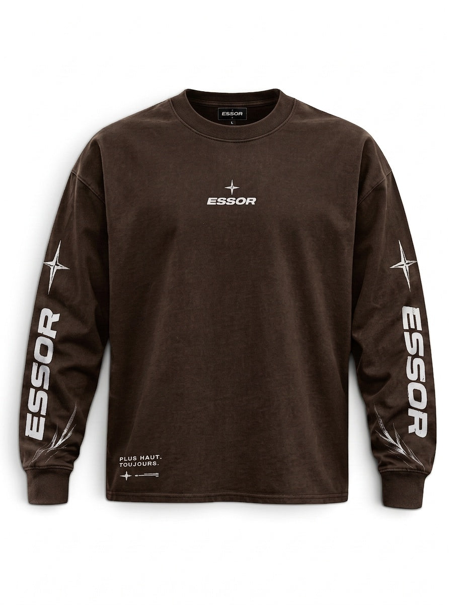 Langarmshirt «Envol», Taupe, Produktbild