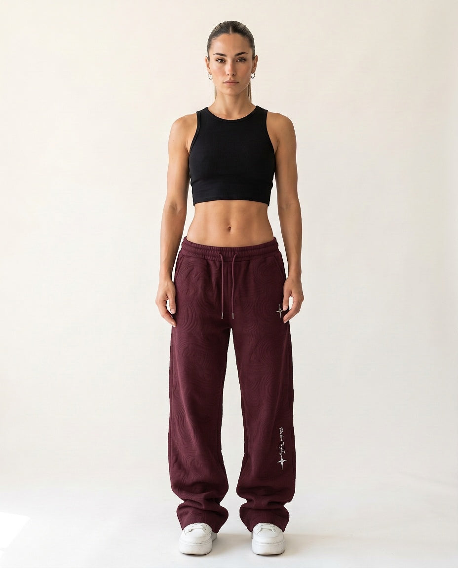 Jogginghose «360° Lifestyle», Bordeaux, Damen-Model, von vorne