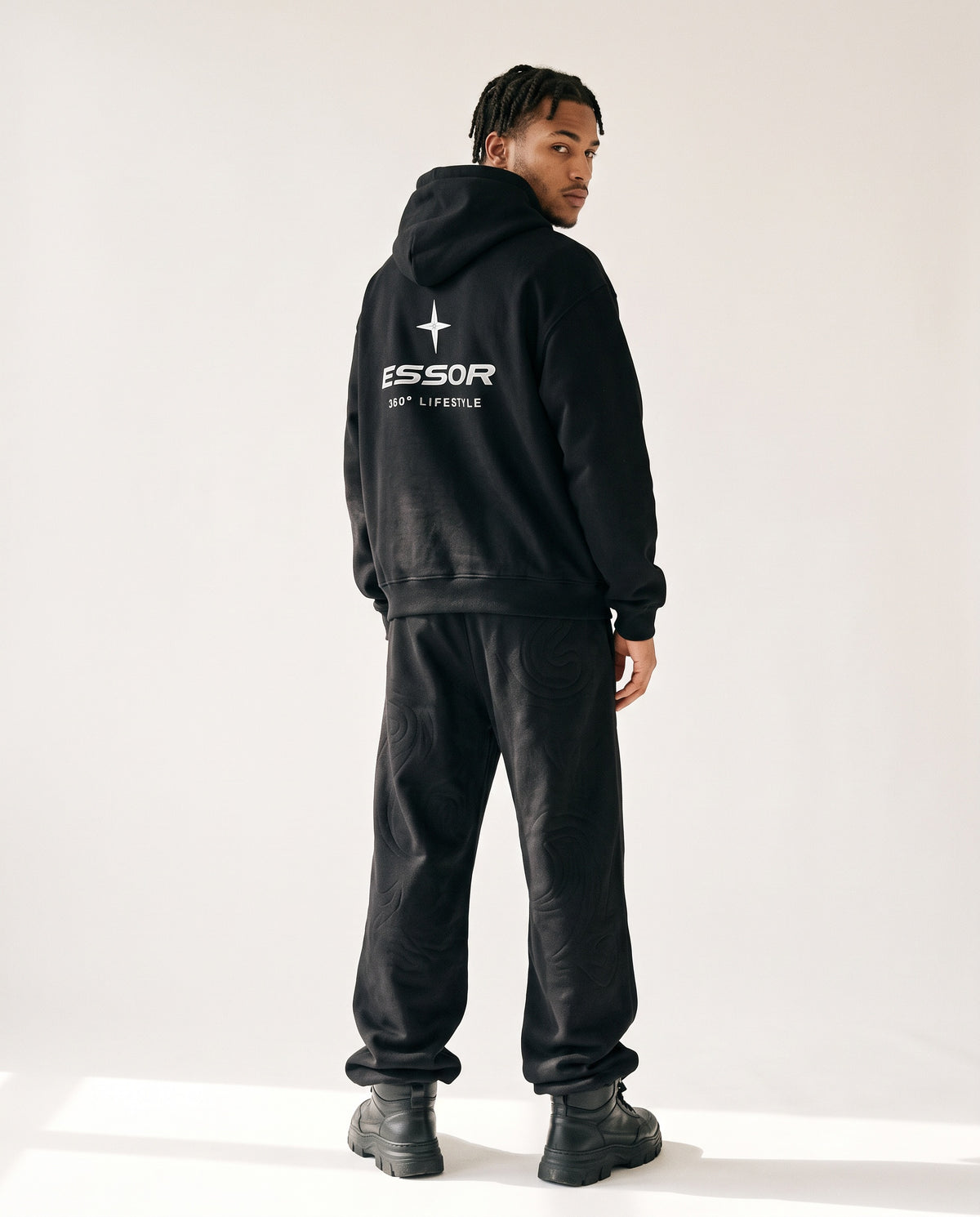 Jogginghose «360° Lifestyle», Schwarz, Herren-Model, von hinten