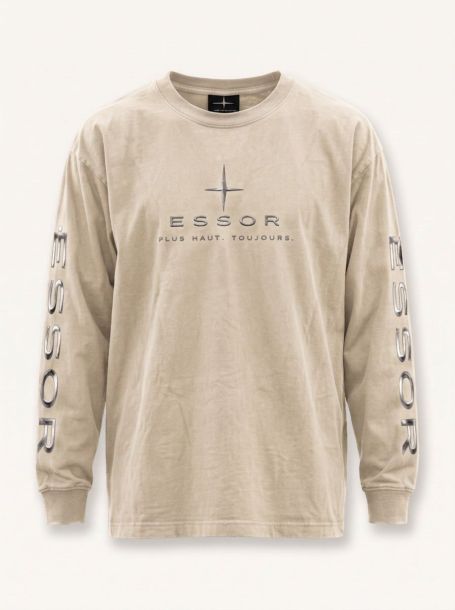 Langarmshirt «Globe», Naturweiss, Produktbild