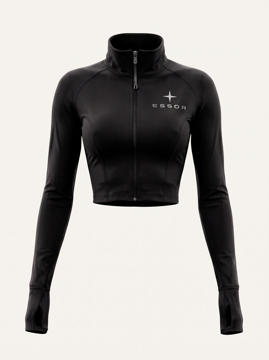 Kurze Zip-Jacke «Étoile», Schwarz, Produktbild
