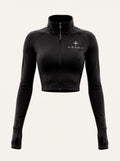 Kurze Zip-Jacke «Étoile», Schwarz, Produktbild