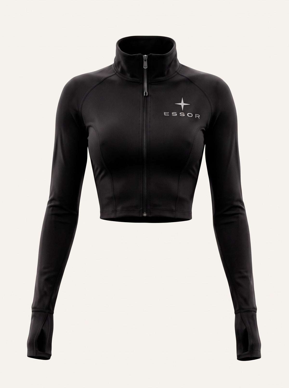 Kurze Zip-Jacke «Étoile», Schwarz, Produktbild