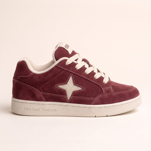 Junior Sneaker «Velours», Bordeaux, Produktbild