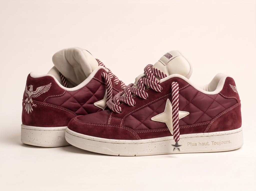 Sneaker «Velours», Bordeaux, Produktbild