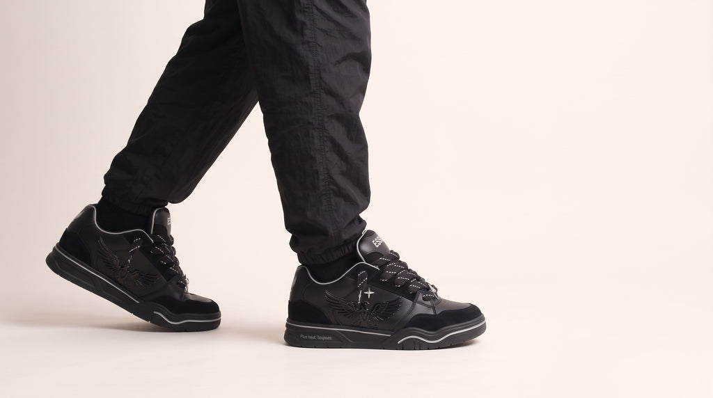 Sneaker «Nuit», Schwarz, am Fuss