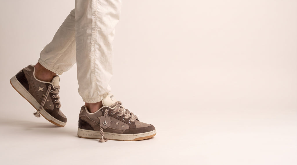Sneaker «Sable», Taupe, am Fuss