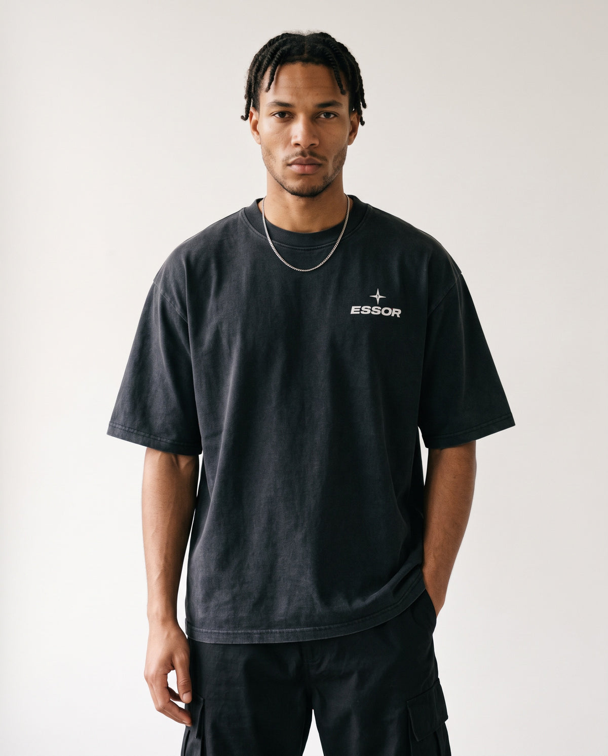 T-Shirt «Envol», Schwarz, Herren-Model, von vorne