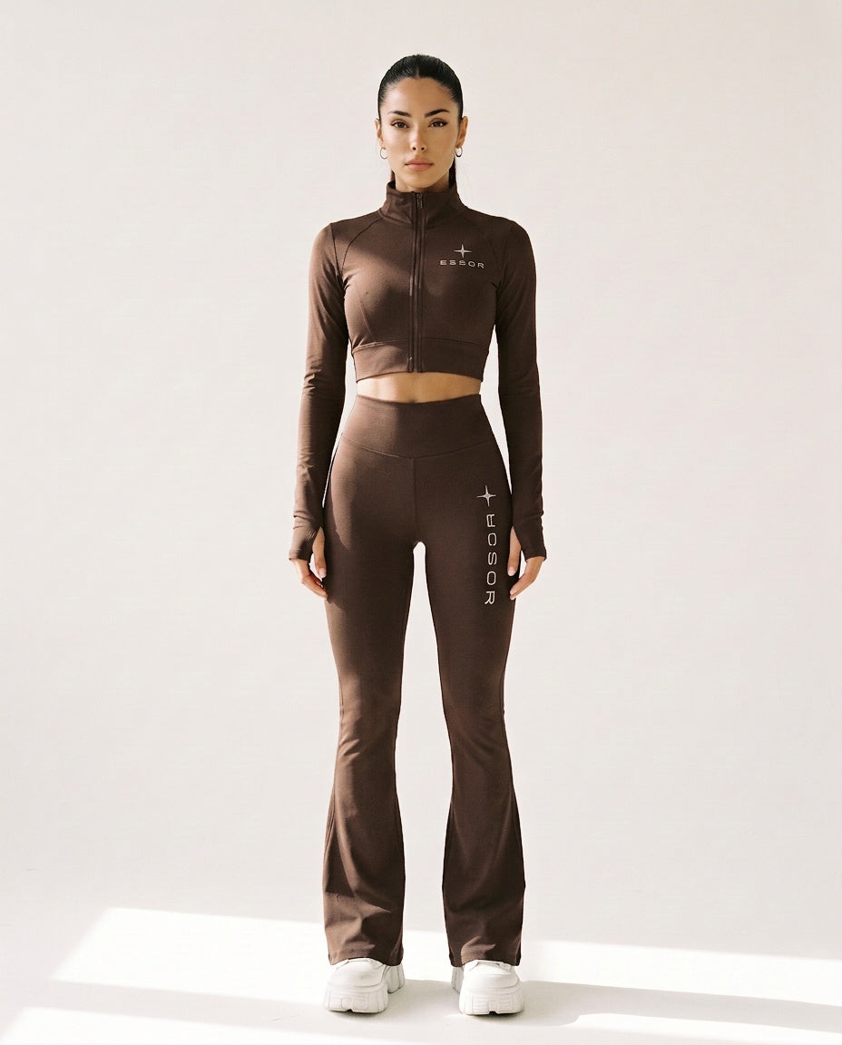 Leggings «Étoile», Taupe, Damen-Model, von vorne