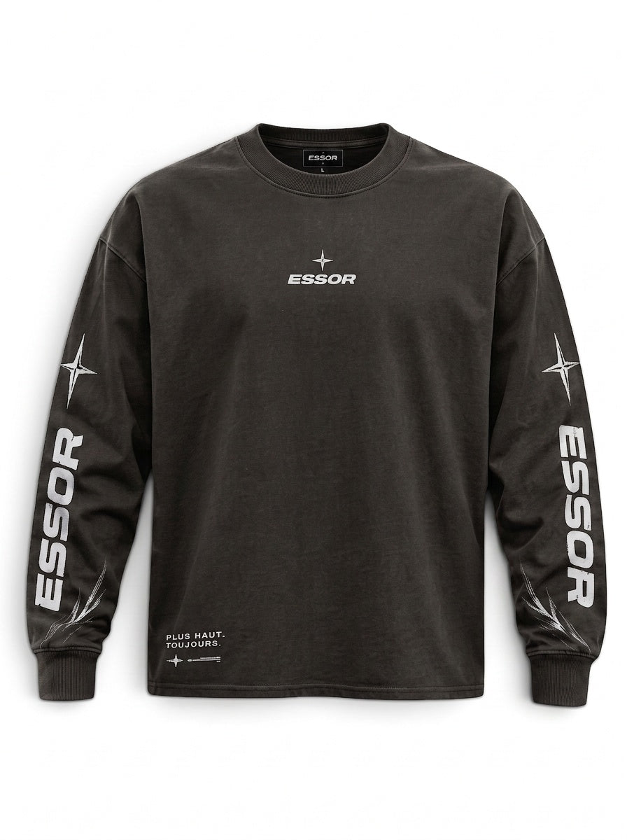 Langarmshirt «Envol», Dunkelgrau, Produktbild