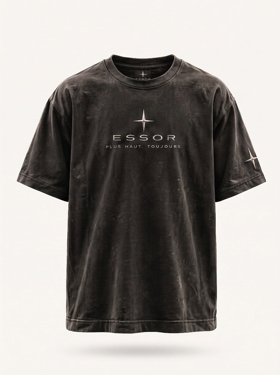 T-Shirt «Script», Dunkelgrau, Produktbild