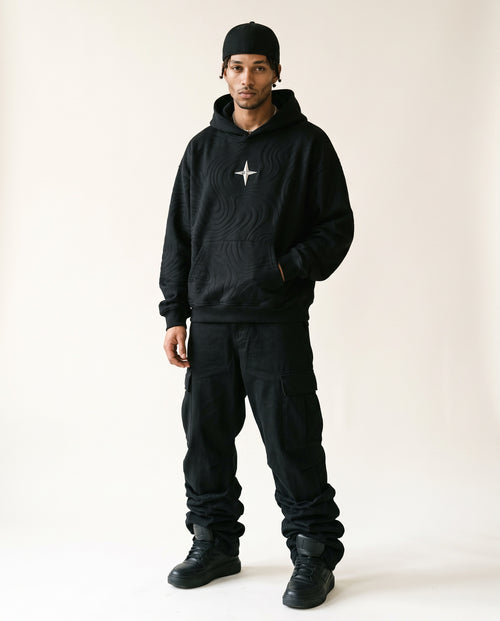 Kapuzenpullover «360° Lifestyle», Schwarz, Herren-Model, von vorne