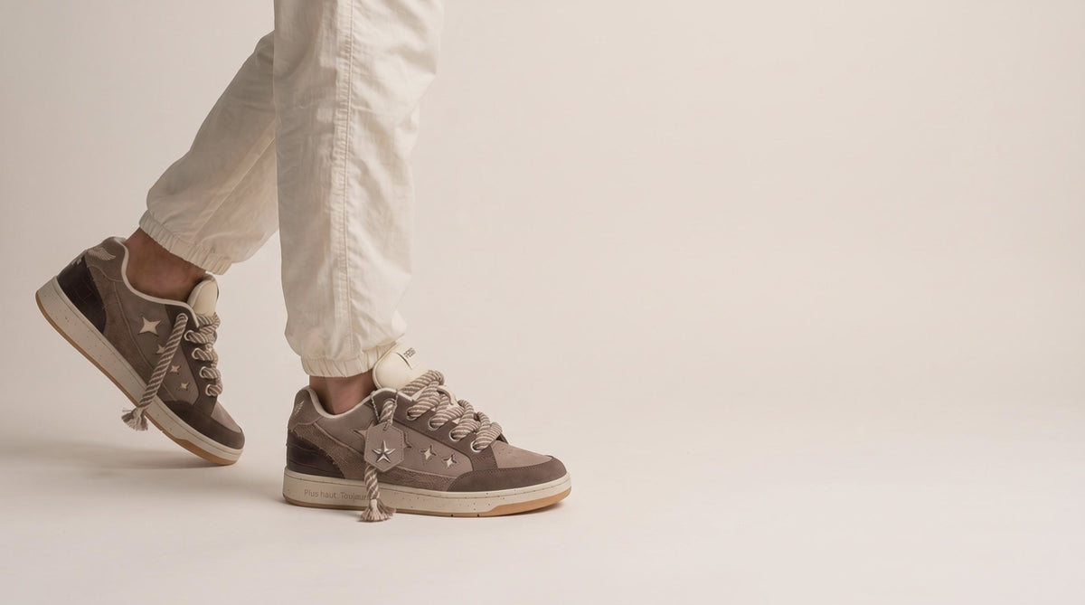 Sneaker «Sable», Taupe, Video am Fuss